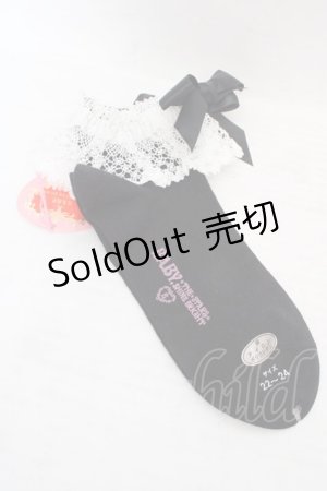 画像: BABY,THE STARS SHINE BRIGHT / トーションレースクルー丈ソックス  クロ×シロ O-26-04-09-1062-BA-ZA-IG-OS