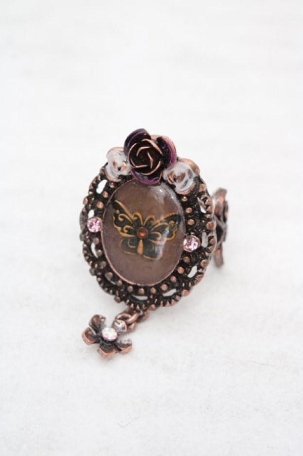 画像1: axes femme / ローズカメオリング  ピンクゴールド O-26-04-09-1065-AX-AC-IG-OS (1)