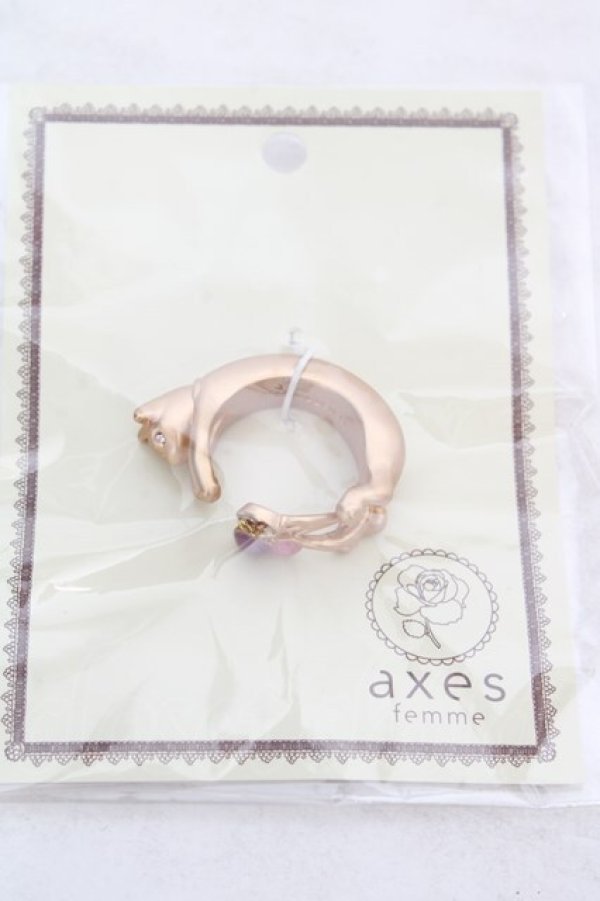 画像1: axes femme POETIQUE / ドリーミーキャットリング  ゴールド O-26-04-09-1072-AX-AC-IG-OS (1)