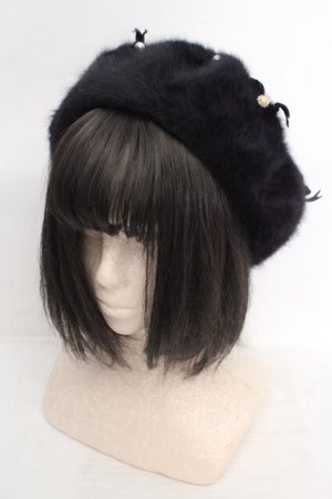 画像: LIZ LISA / ビジュー付リボンベレー  クロ O-26-04-09-1008-LO-AC-IG-OS