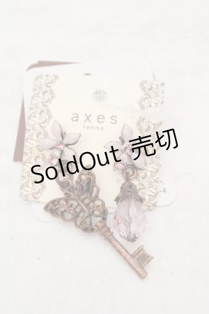 画像: axes femme / ガーデン鍵ピアス  ピンクゴールド O-26-04-09-1079-AX-AC-IG-OS