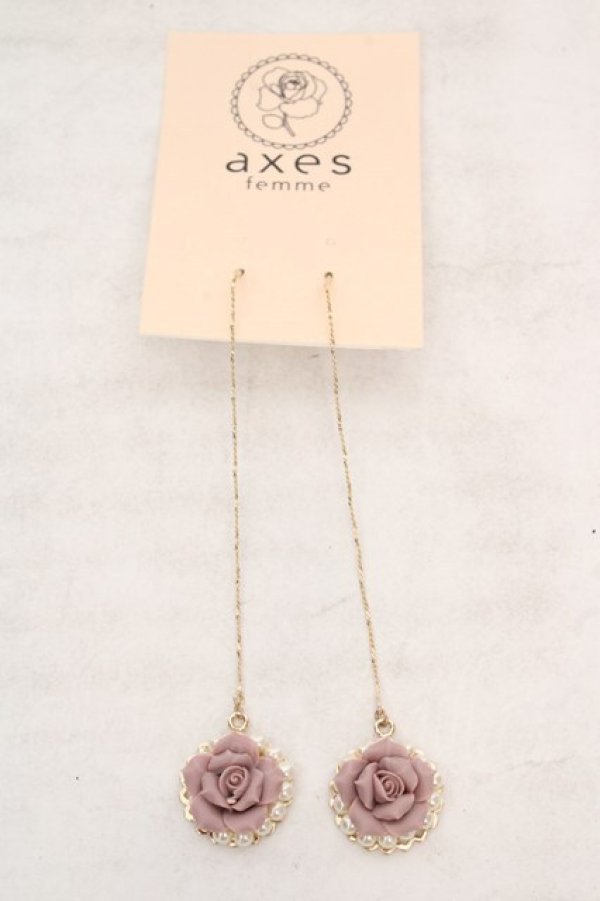 画像1: axes femme / ローズアメリカンピアス  シロ×ピンク×ゴールド O-26-04-09-1080-AX-AC-IG-OS (1)