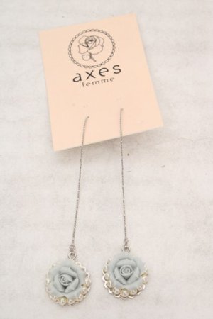 画像: axes femme / ローズアメリカンピアス  シロ×サックス O-26-04-09-1081-AX-AC-IG-OS