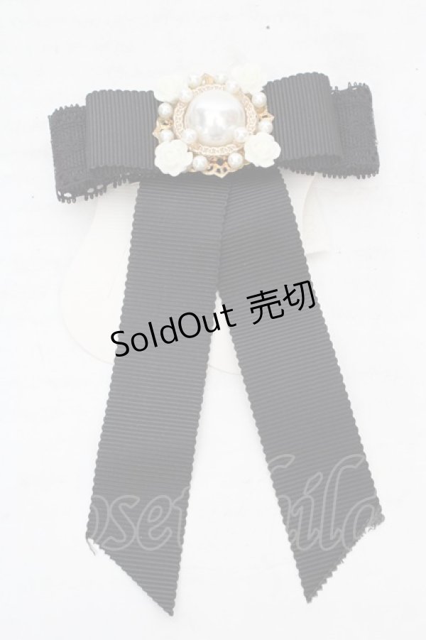 画像1: axes femme / ピン付きパールブローチ  クロ O-26-04-09-1084-AX-AC-IG-OS (1)