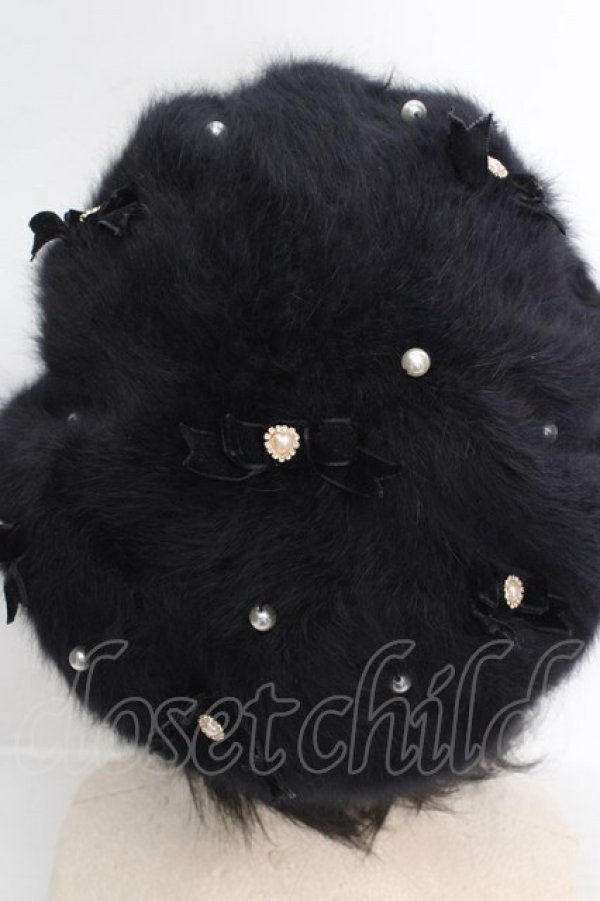 画像3: LIZ LISA / ビジュー付リボンベレー  クロ O-26-04-09-1008-LO-AC-IG-OS (3)