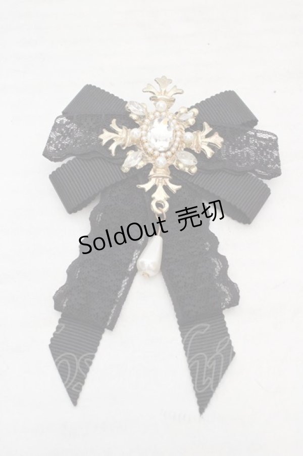 画像1: axes femme / ビジューブローチ  ゴールド×クロ O-26-04-09-1091-AX-CO-IG-OS (1)