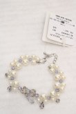 画像1: axes femme / リボン×パールPTブレスレット  シルバー O-26-04-09-1093-AX-AC-IG-OS (1)