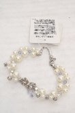 画像2: axes femme / リボン×パールPTブレスレット  シルバー O-26-04-09-1093-AX-AC-IG-OS (2)