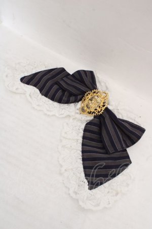 画像: ALICE and the PIRATES / Annabelleストライプバレッタ  グレー O-26-04-09-1097-PA-AC-OW-OS