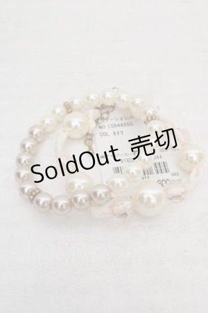 画像: axes femme / グラデーションパール連ブレス  生成り O-26-04-09-1098-AX-AC-IG-OS