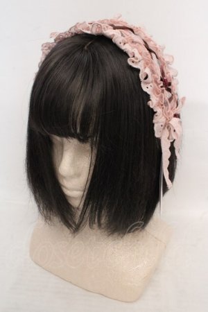 画像: axes femme / 花柄レースヘッドドレス  ピンク O-26-04-09-1102-AX-AC-IG-OS