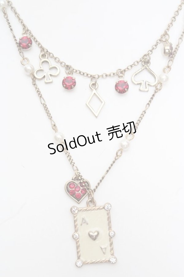 画像1: axes femme / トランプ2連ネックレス  ゴールド O-26-04-09-1106-AX-AC-OW-OS (1)