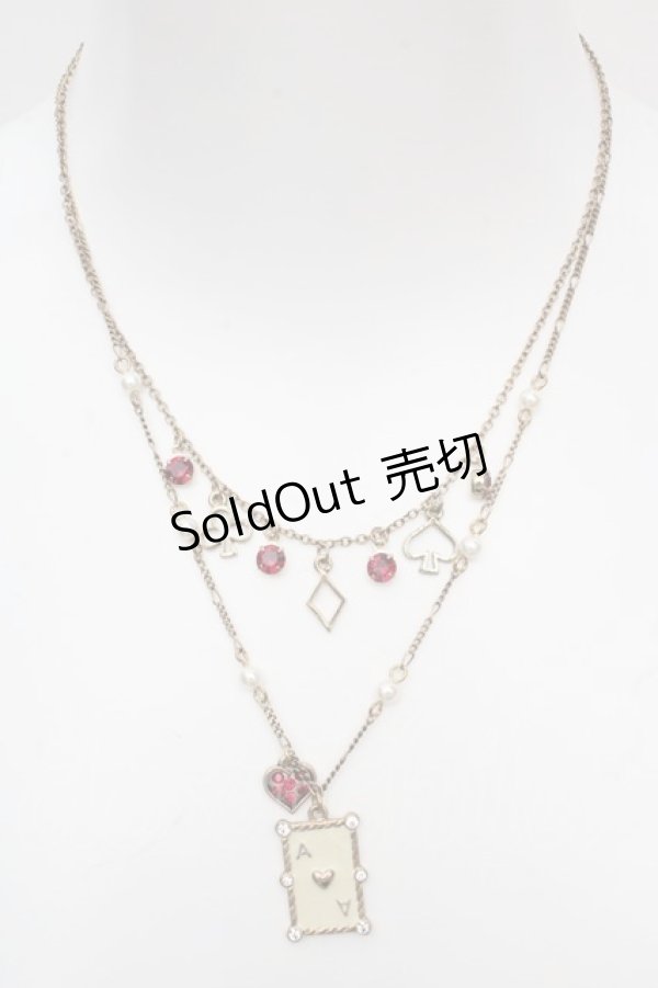 画像2: axes femme / トランプ2連ネックレス  ゴールド O-26-04-09-1106-AX-AC-OW-OS (2)