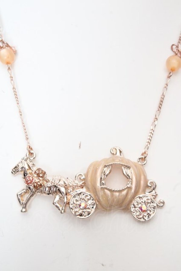 画像1: axes femme / メルヘン馬車ネックレス  ピンクゴールド O-26-04-09-1108-AX-AC-OW-OS (1)