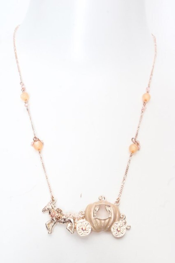 画像2: axes femme / メルヘン馬車ネックレス  ピンクゴールド O-26-04-09-1108-AX-AC-OW-OS (2)