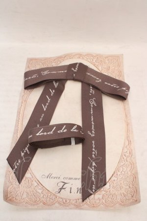 画像: Fi.n.t / リボンバレッタ  ブラウン O-26-04-09-1112-CA-AC-OW-OS