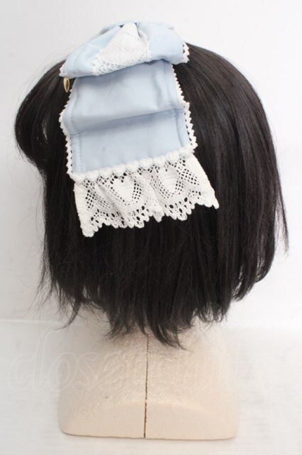 画像3: Angelic Pretty / Heartヒロインリボンヘッドドレス(無地)  サックス O-26-04-09-1010-AP-AC-OW-OS (3)