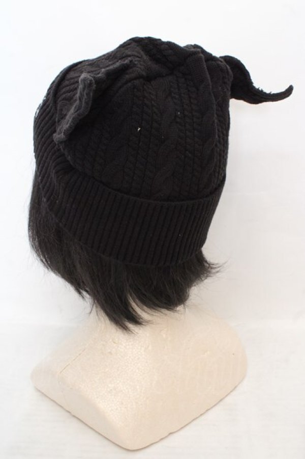 画像3: Candy Stripper / CND DEVIL EAR ビーニー  クロ O-26-04-09-1117-PU-AC-IG-OS (3)