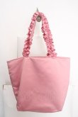 画像2: Maison de FLEUR / ブランドロゴフリルハンドルトートMバッグ  ピンク O-26-04-09-1124-LO-BG-IG-OS (2)