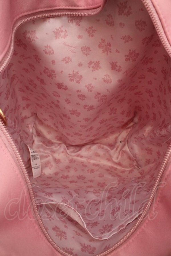 画像3: Maison de FLEUR / ブランドロゴフリルハンドルトートMバッグ  ピンク O-26-04-09-1124-LO-BG-IG-OS (3)
