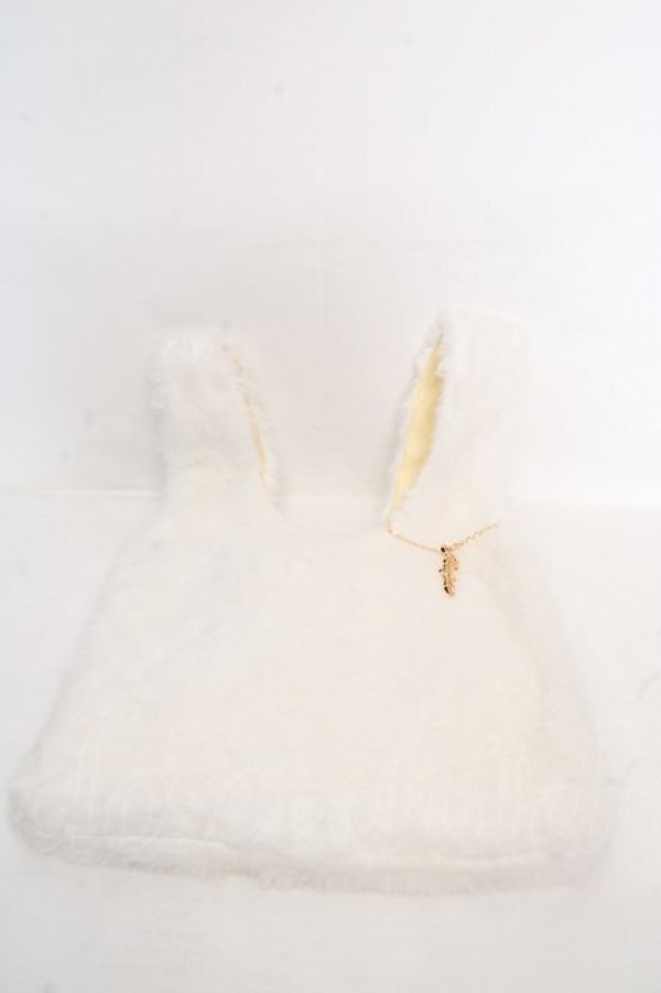 画像1: axes femme POETIQUE / THANKS FES トートバッグ  ファー シロ O-26-04-09-1127-AX-BG-IG-OS (1)