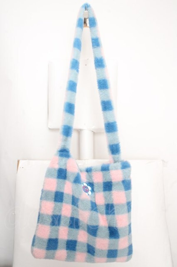 画像1: Candy Stripper / MY SUNNY CANDY FURバッグ  ブルー O-26-04-09-1130-PU-BG-IG-OS (1)