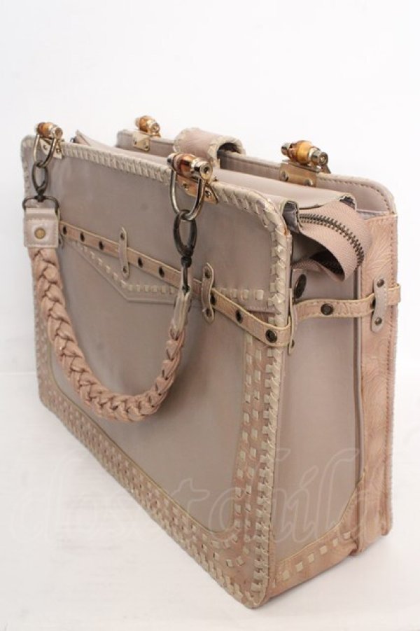 画像2: OZZ ANGELO / レザー型押しバッグ  ベージュ O-26-04-09-1131-OO-BG-IG-OS (2)