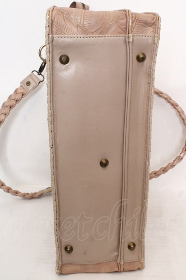 画像3: OZZ ANGELO / レザー型押しバッグ  ベージュ O-26-04-09-1131-OO-BG-IG-OS (3)