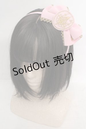 画像: Angelic Pretty / グログランリボンシャンデリアワッペンカチューシャ  ピンク O-26-04-09-1018-AP-AC-OW-OS