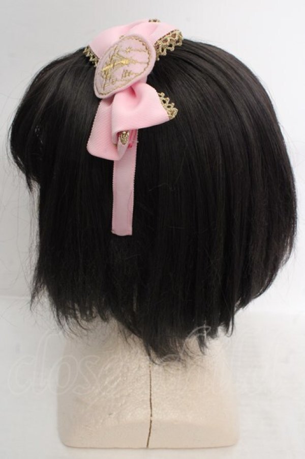画像3: Angelic Pretty / グログランリボンシャンデリアワッペンカチューシャ  ピンク O-26-04-09-1018-AP-AC-OW-OS (3)