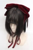 画像1: axes femme kawaii / ベロアリボンヘッドドレス  ワイン O-26-04-09-1003-AX-AC-IG-OS (1)