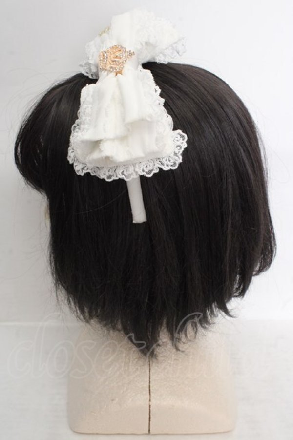 画像3: LIZ LISA / ドーリーレースリボンカチューシャ  シロ O-26-04-09-1024-LO-AC-YM-OS (3)