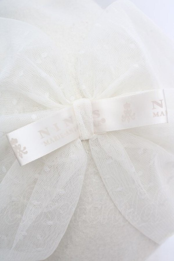 画像3: m petit by misako / AM*NIリボンベレー  アイボリー O-26-04-09-1027-LO-AC-OW-OS (3)