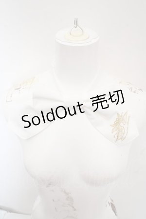 画像: ALICE and the PIRATES / 堕天使プリントリボンタイ  ホワイト O-26-04-09-1030-PA-ZA-IG-OS