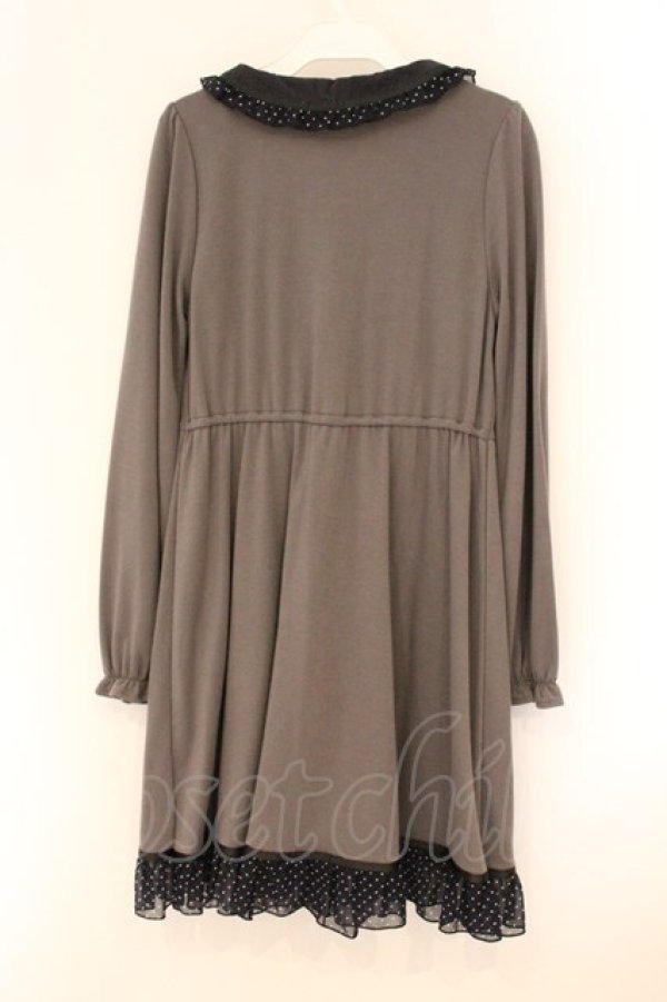 画像3: axes femme POETIQUE / ドットフリルカットワンピース M グレー O-26-04-09-055-AX-OP-OW-OS (3)