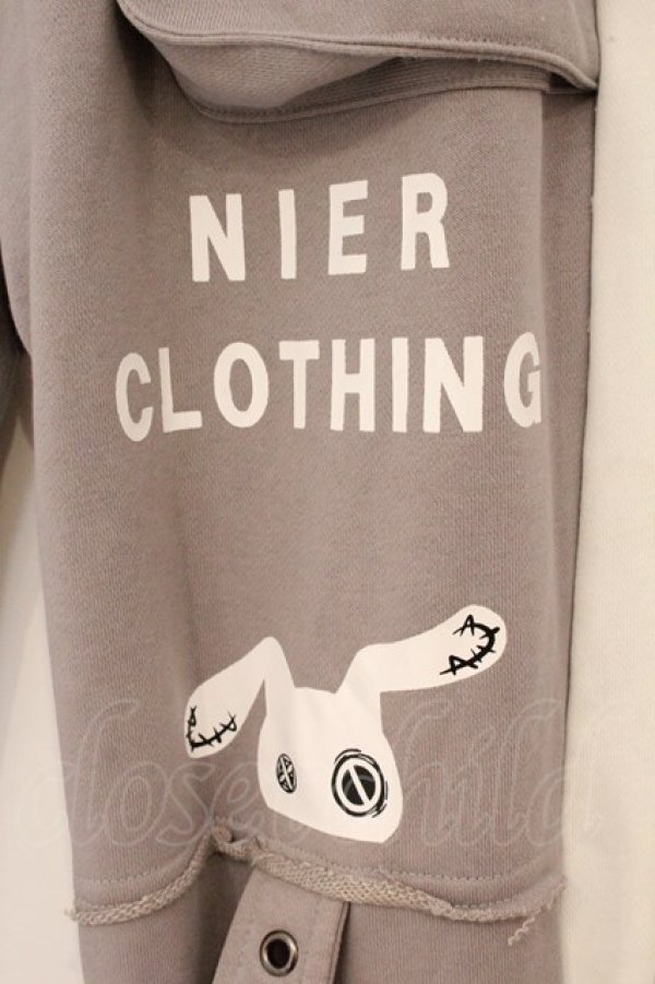 画像2: NieR Clothing / ボンテージベルト付きスウェットワイドパンツ F グレー O-26-04-09-065-PU-PA-YM-OS (2)