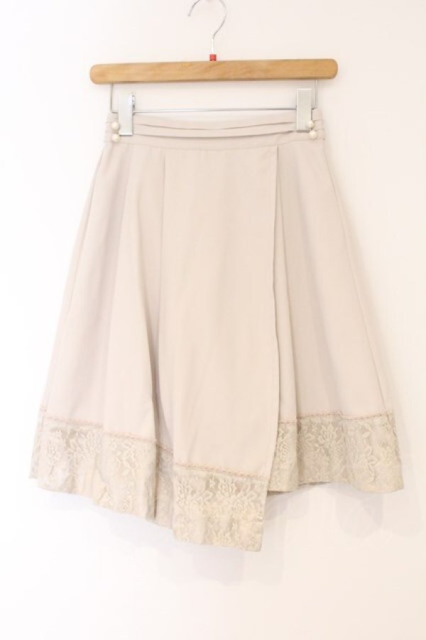 画像1: axes femme / レースリボンラップ風スカート M ベージュ O-26-04-09-067-AX-SK-IG-OS (1)