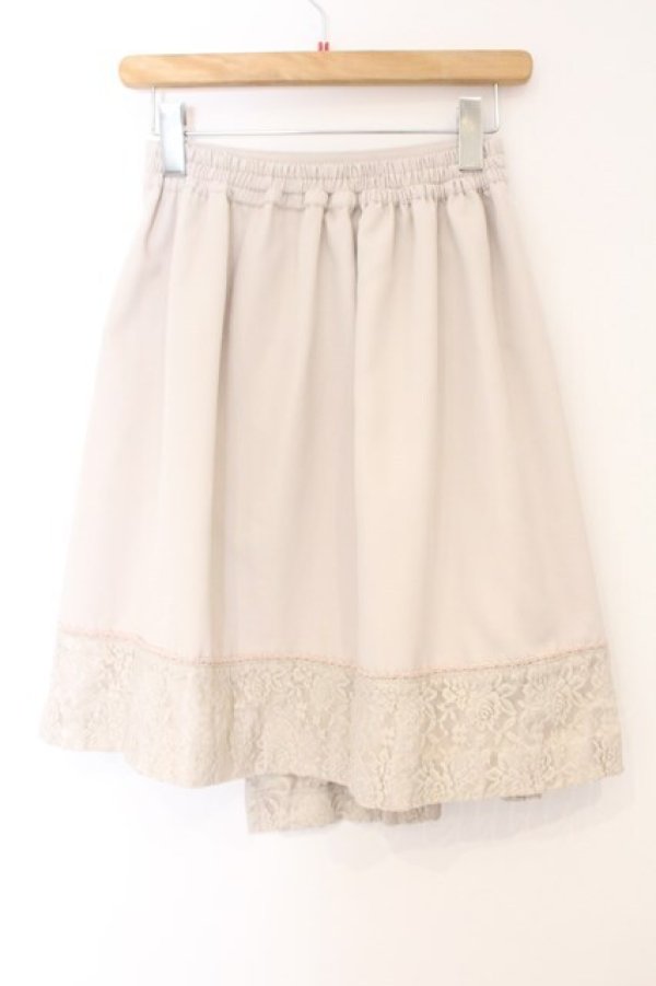 画像3: axes femme / レースリボンラップ風スカート M ベージュ O-26-04-09-067-AX-SK-IG-OS (3)