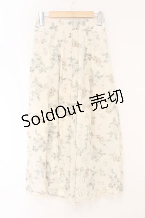 画像: axes femme / 花柄ワイドパンツ M アイボリー O-26-04-09-068-AX-PA-IG-OS