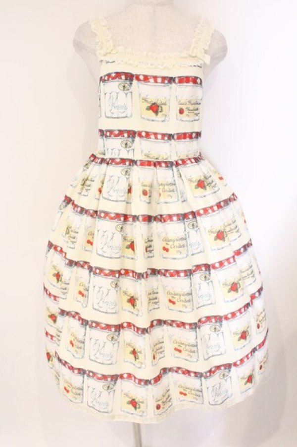 画像1: Emily Temple cute / 復刻JAM瓶キャミワンピース  アイボリー O-26-04-09-005-ET-OP-IG-OS (1)