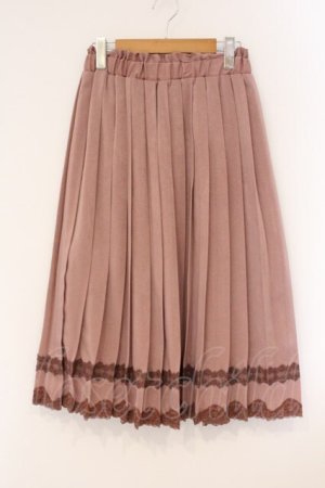 画像: axes femme / サテンプリーツロングスカート  ピンクベージュ O-26-04-09-076-AX-SK-IG-OS