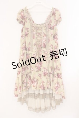 画像: axes femme / ブーケ花柄ワンピース  イエロー O-26-04-09-077-AX-OP-IG-OS