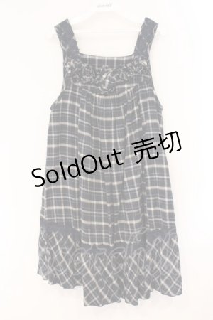 画像: axes femme / フラワーモチーフジャンパースカート M ネイビー O-26-04-09-081-AX-OP-IG-OS