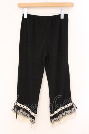 画像: axes femme / はしごレースレギンス  クロ×アイボリー O-26-04-09-085-AX-PA-IG-OS