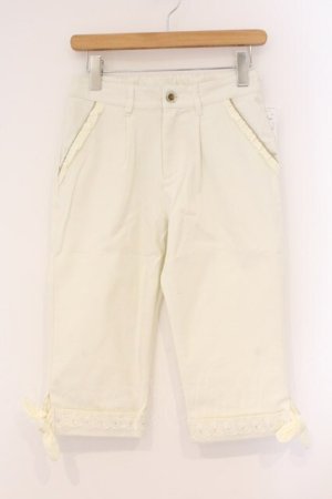 画像: axes femme / 裾リボンバミューダパンツ M 生成り O-26-04-09-086-AX-PA-IG-OS