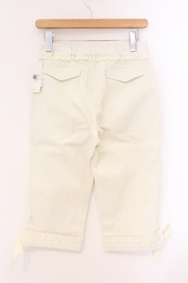 画像3: axes femme / 裾リボンバミューダパンツ M 生成り O-26-04-09-086-AX-PA-IG-OS (3)