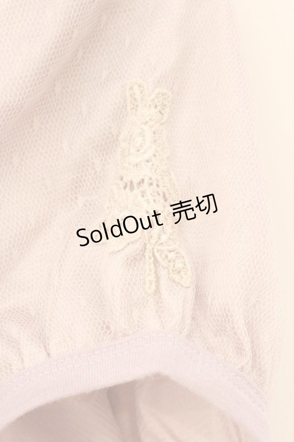 画像2: axes femme / カットソー花リース柄チュニ  ラベンダー O-26-04-09-087-AX-OP-IG-OS (2)