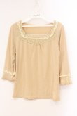 画像1: axes femme / レース配色カットソー M イエロー O-26-04-09-089-AX-TO-IG-OS (1)