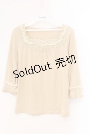 画像: axes femme / レース配色カットソー M イエロー O-26-04-09-089-AX-TO-IG-OS