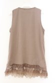 画像4: axes femme / レーザーカットフリルタンクトップ  ブラウン O-26-04-09-090-AX-TO-IG-OS (4)